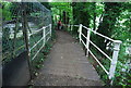 Footbridge, Medway Valley Walk in ME14 2NH
