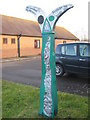 Cycle Network Milepost in Westmarsh in CT3 2ED