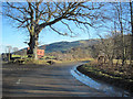 Entrance to Cwmwr Isaf farm  from B4396 in Pen-y-bont-Fawr Community