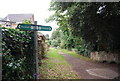 Footpath sign by the River Medway in ME16 0SD