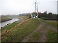 Footpath and Mural beside River Mersey near Didsbury in M20 5GB