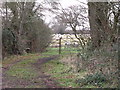 Public Footpath by Twineham church, West Sussex in RH17 5NP