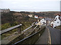 Steep road into Staithes in TS13 5AP