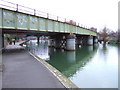 Railway bridge over the River Nene, Peterborough in PE2 9NR