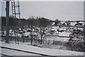 Allotments covered in snow, Bradwell in Bradwell