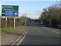 A38 approaching the M5 (junction 5) in WR9 7PA