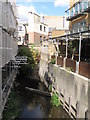 The Quaggy River west of Clarendon Road, SE13 in SE13 7DW