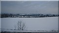 Large snow covered field near Stoke Hammond in MK17 0EE