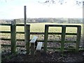 Footpath stile and sign in WF4 4JQ