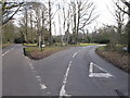 Road junction north of Chobham in GU24 8RA