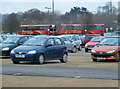 Buses assembling at Ashton Park & Ride, Bristol in BS3 2UN