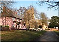 'Five Bells' public house and St. Mary's church in Cavendish in Cavendish