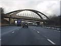 M56 Motorway - Crewe-Runcorn line railway bridge in WA7 3DL
