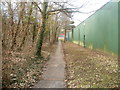 Footpath between Greenforge Way and Springvale Industrial Estate, Cwmbran in NP44 3FQ