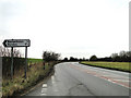 The A143 at the turn-off to Barnardiston church in CB9 7TW
