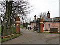 The entrance to Barnardiston Hall in CB9 7TG