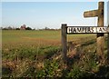 Public footpath to Little Maplestead parish church in CO9 2RY