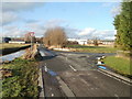 Road junction, Heol Las near St Mellons in CF3 0LT