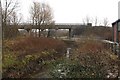 River Douglas passing under railway in WN6 7GB