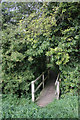 Footbridge leading to Hundon Church in Hundon