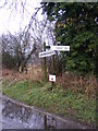 Roadsign & Footpath sign on Riverside in Hasketon