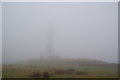 Wiswell Wireless Station in the mist in BB7 9FQ