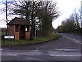 Bus shelter at the end of Sotherington Lane in GU34 3LN