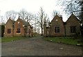 The lodges at the entrance to Coldham Hall in IP29 4SF