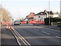 Approaching the roadworks in WR2 5EA