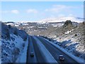The A38 near South Brent in the snow in TQ10 9PF