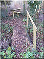 Footbridge & Stile on footpath next to Hospital Grove in IP12 1TL