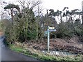 Signpost at the edge of Darras Hall in NE20 9LS