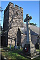 Llangybi church and war memorial in NP15 1QF