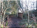 Bridge over the River Ravensbourne in the north of Barnet Wood in BR2 8HA