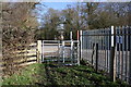 Kissing gate at path from junction of Potkiln Lane and Shirvell's Hill in RG8 7SG