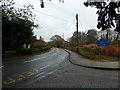 Looking north-east past the primary school at Longparish in SP11 6PB