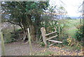 Stile off Pilgrims' Way in ME14 3DZ
