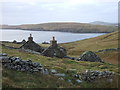 Ruined crofts in the Dale of Sandsound in ZE2 9LU
