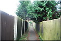 Path to Boxley Close in ME14 2DJ