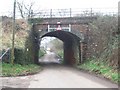 Langaton Lane and railway bridge in EX1 3XF