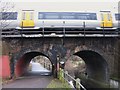 Railway bridge over the Pool River north of Southend Lane in SE26 5BN