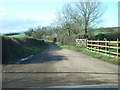Road west from Frogmore Cross in EX5 3DS