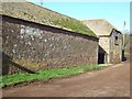 Barn and road at Frogmore Cross in EX5 3DS