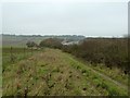 Bridleway eastbound by the A27 in BN1 8RF