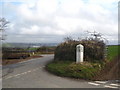 Old milestone at Reperry Cross in PL30 5HG