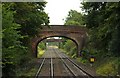 Lark Hill Road Bridge over the railway in WR5 1PJ