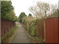 Footpath near Russell Road allotments in RG21 4AA
