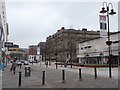 Town Hall and King William Street, Blackburn in BB1 5LL