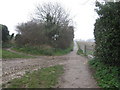 Footpath junction on St. Peter's Footpath in CT10 2QP