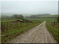 Farm track and bridleway approaching Lower Standean in BN1 8ZB